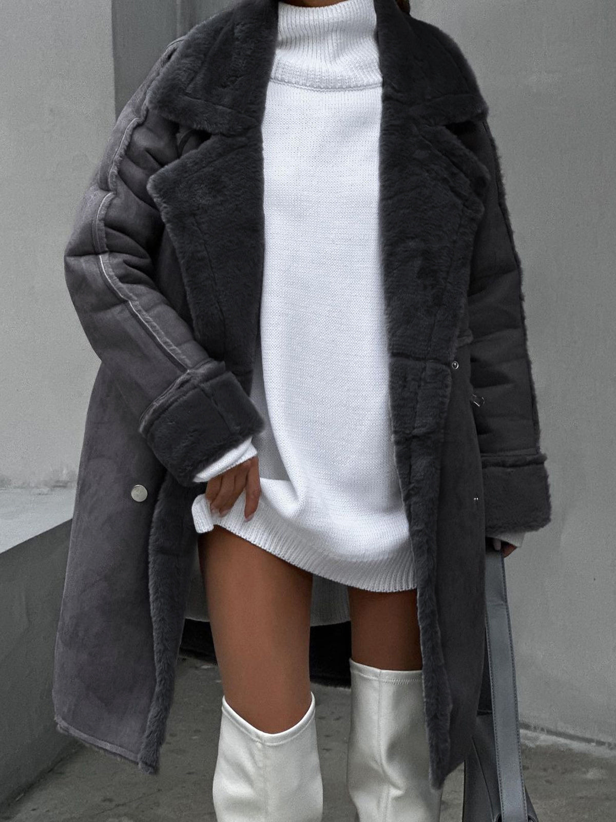 Oversized Faux Shearling Coat