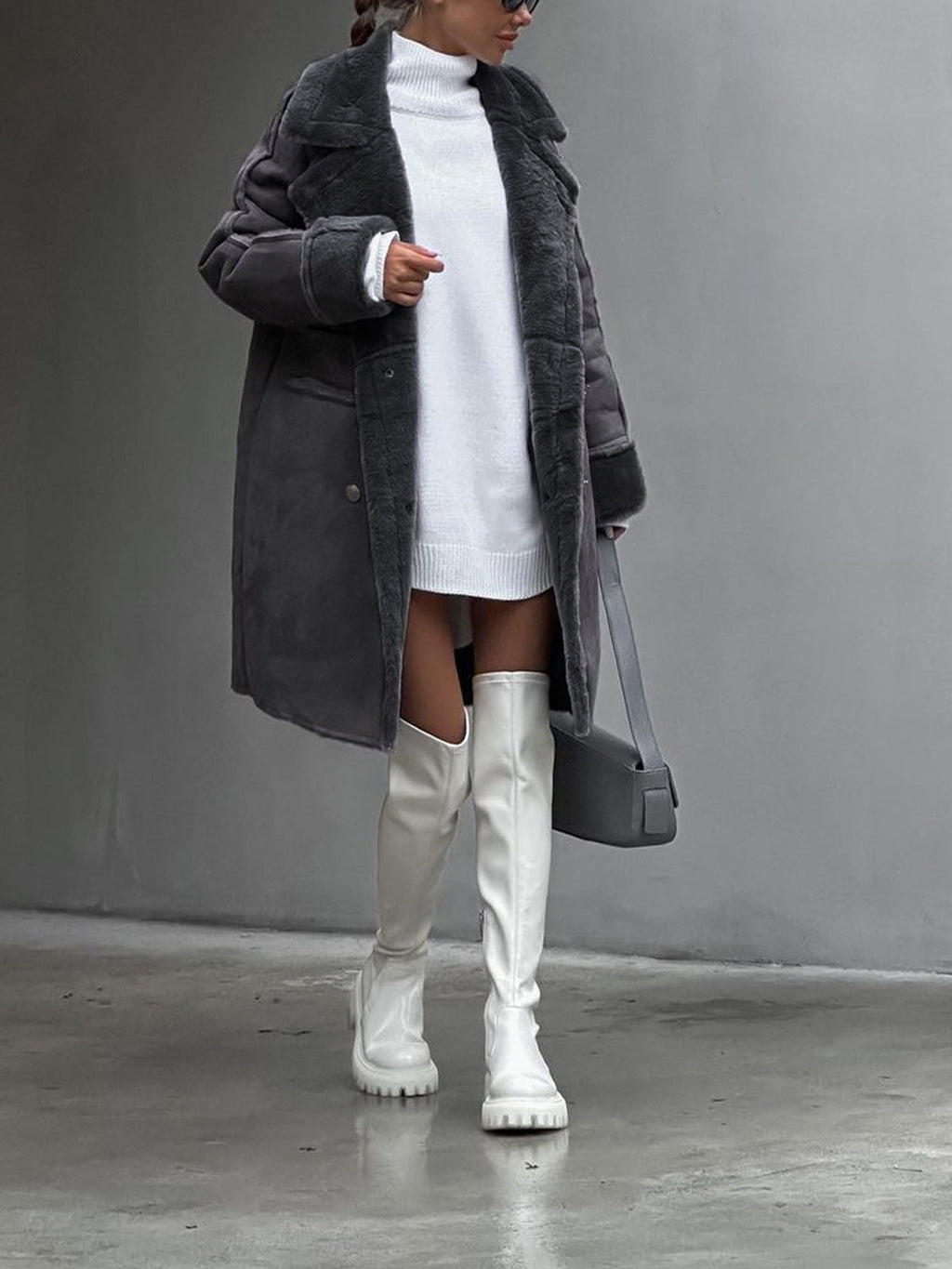 Oversized Faux Shearling Coat