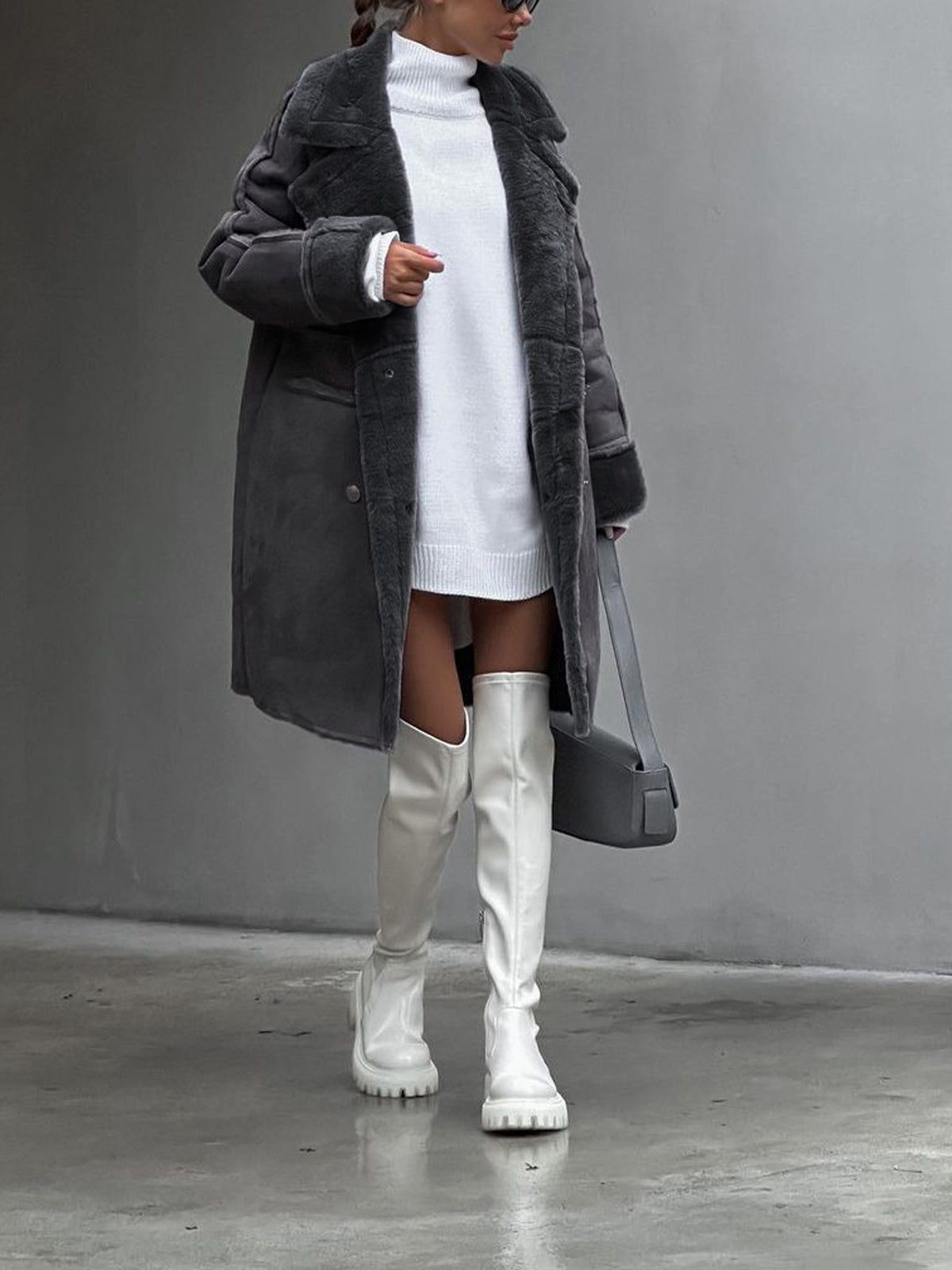 Oversized Faux Shearling Coat