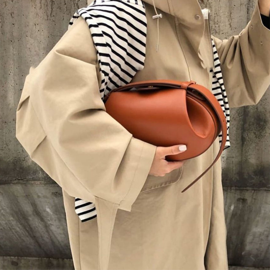 Sculptural Round Shoulder Bag