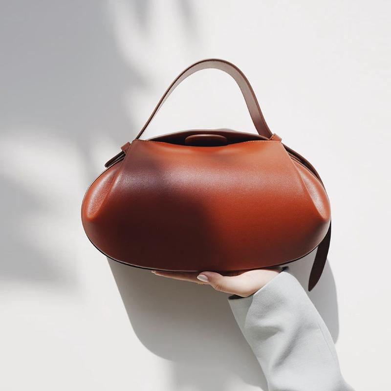 Sculptural Round Shoulder Bag